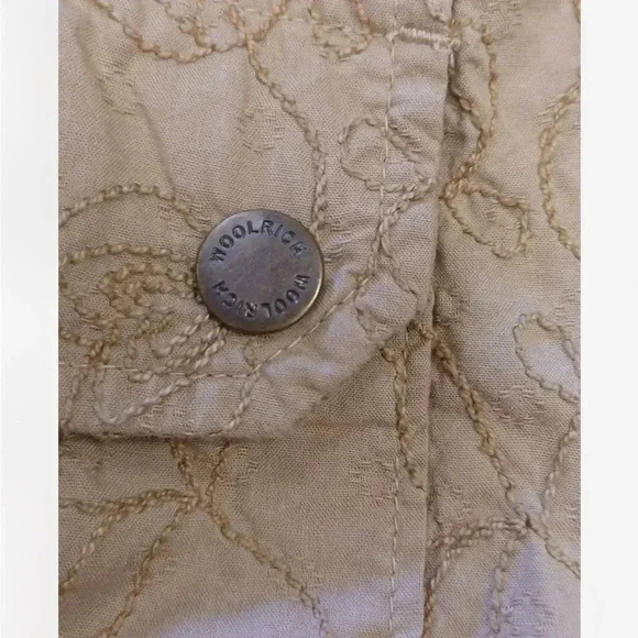 Woolrich Vintage Tan Floral  Adjustable Mid Length Cargo Skirt Size 12 - Picture 5 of 7